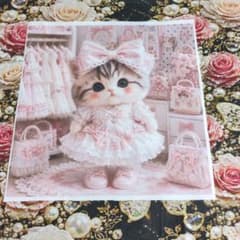 未使用 可愛い猫ちゃんパネル生地＆薔薇蝶柄生地 - メルカリ