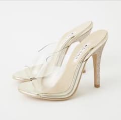 ⭐️マ⭐️【未使用品】DIANA クリアヒールサンダル 25.5cmゴールド ⭐️マ様専用⭐️【未使用品】DIANA クリアヒールサンダル 25.5cm