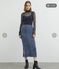 ゼブラジャガードニットスカートのサムネイル
