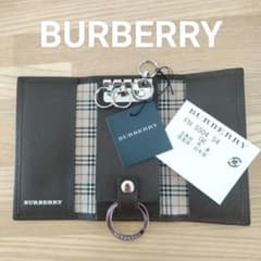 希少 未使用♥ BURBERRY ノバチェック 4連キーケース レザー ブラウン