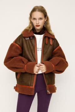 SLY スライOVER SIZE B-3 ブラウンのサムネイル