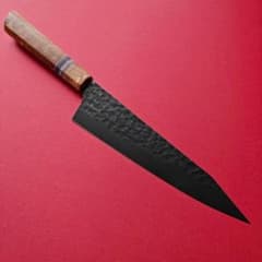 新品　鍛造VG10 黒染め　切り付け 牛刀包丁　Spalted Wood 八角柄 新品 鍛造VG10 黒染め 切り付け 牛刀包丁 Spalted Wood 八角柄 - メルカリ