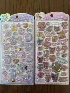 n*a様 正規品　うるちゅるポップシール　日焼けキティ　ベビークロミ2枚セットのサムネイル