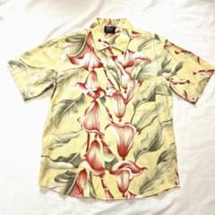 極美品 One's Garment アロハシャツ かりゆしシャツ 黄 綿 日本製のサムネイル