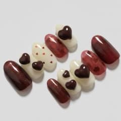 ハート　ネイルチップ　バレンタイン　ハートホロのサムネイル