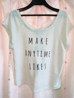 バイバイ　Tシャツ　ミニ丈　ロゴ　リボンのサムネイル