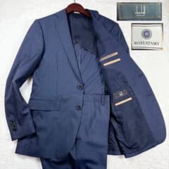 極美品 ダンヒル スーツ セットアップ ネイビー ストライプ柄 A7 XL