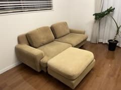 UNICO GREIG 3シーター ベージュのファブリックソファ - メルカリ