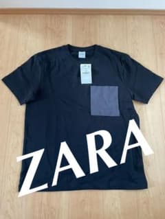 ZARAメンズ　黒Tシャツのサムネイル