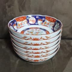 【Bluebird様 専用】美濃焼 前畑陶器庫山窯色絵小鉢揃のサムネイル