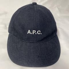 極美品】A.P.C アーペーセー ロゴ デニム キャップ ユニセックス