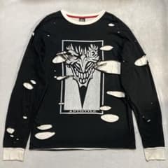 HEX ANTI STYLE ダメージ加工 フェイクレイヤード ロンT 黒 XL - メルカリ