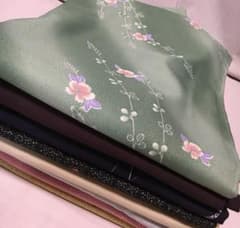 ま-538 着物 落ち着いた色、柄 ポリエステル 洗える着物 まとめ売り 8