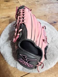 【あと7日！】Mizuno ソフトボールグローブ 左投げ ピンク(左利き用)のサムネイル