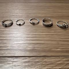 シルバーリング 5個セット　y2kのサムネイル