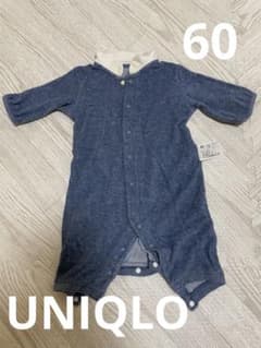 UNIQLO AIRism ベビー ロンパース 60 青のサムネイル