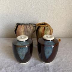 仕覆付き 肩衝茶入 肩付茶入 2セット 棗 瀬戸焼 - メルカリ