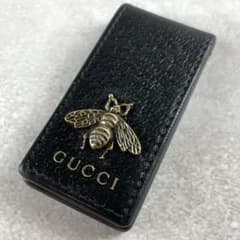 希少 極美品 グッチ アニマリエ レザー マネークリップ ビー 蜂 ブラック 極美品/希少 グッチ アニマリエ レザー マネークリップ ビー ブラック