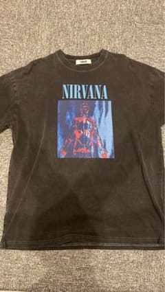 NIRVANA SLIVER バンドTシャツ フェード ブラック 古着のサムネイル