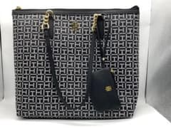 Tommy Hilfiger モノグラム トートバッグ ポーチ付き - メルカリ