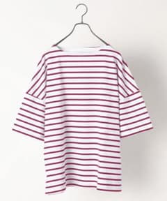 未使用　SHIPS any: マリンボーダー ドルマン ボートネック Tシャツ◇のサムネイル