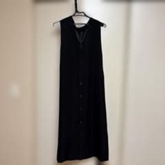 ROPE PICNIC ジレ　ノースリーブワンピース　黒のサムネイル