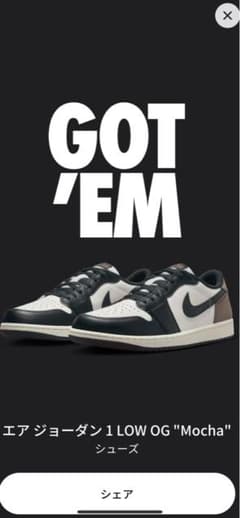 Nike Air Jordan 1 Retro Low OG "Mocha"専用のサムネイル