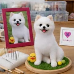 ポメラニアン 羊毛フェルト オーダーメイド 写真から制作のサムネイル