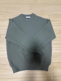 FREAK'S STOREリブ編み カーキクルーネックセーターのサムネイル