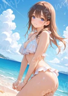 B0069 かわいい イラスト アニメ A4ポスター AIポスター - メルカリ