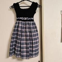 ブワンピース ドレス　 黒チェックのサムネイル