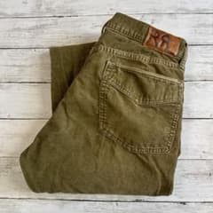 ろ*ー様 ラルフローレンRRL コーデュロイパンツ オリーブ IDEALジップメ ろ*ー様 ラルフローレンRRL コーデュロイパンツ オリーブ IDEAL