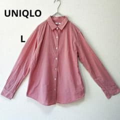 UNIQLO ユニクロ チェック柄 シャツ ワイシャツ 赤 L 襟