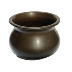 【千家十職】中川浄益作 唐銅 エフゴ型建水（水こぼし）茶道具 骨董 千家十職】中川浄益作 唐銅 エフゴ型建水（水こぼし）茶道具 骨董