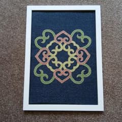 ウィルタ(アイヌ)刺繍 A4額入り 壁掛けNO.40のサムネイル