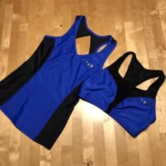 Chacott セパレート レオタード セット ブルー×ブラックのサムネイル
