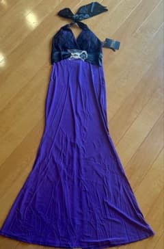 Dress ZIZI ホルターネック ロングドレス パープル　（サイズS）のサムネイル