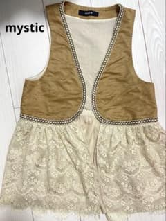 mystic スエード調 レース切り替え ベストのサムネイル