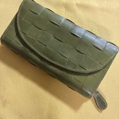 k*u様 ズッケロ レザー メッシュ 長財布 グリーンのサムネイル