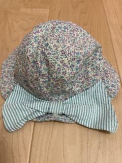 リバティー　帽子　44センチ　日除け付きのサムネイル