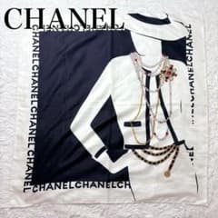 VINTAGE CHANEL 大判 シルクスカーフ マドモアゼル ココ グリポア