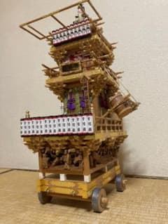 石岡のおまつり 木製ミニチュア山車 約63cm - メルカリ