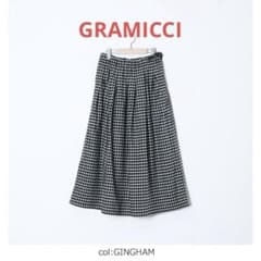 美品】GRAMICCI／グラミチ ウールフレアスカート ギンガムチェック M