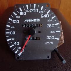 MINE'S 320km/h スピードメーター本体 GT-R BNR32 実動品のサムネイル