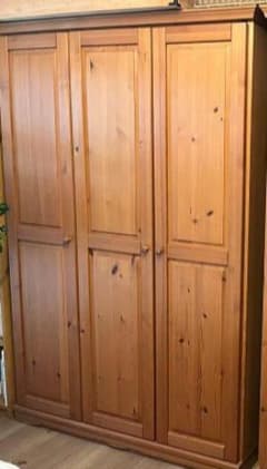 最終価格☆シャルドネクローゼット ワードローブ 収納棚付 パイン材