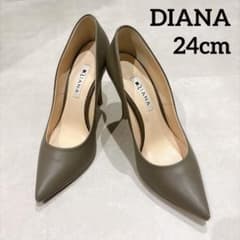 DIANA パンプス グレー 24cm ポインテッドトゥ - メルカリ