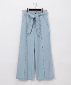 【週末限定価格】グレースコンチネンタル■スタッズワイドデニムパンツ36のサムネイル