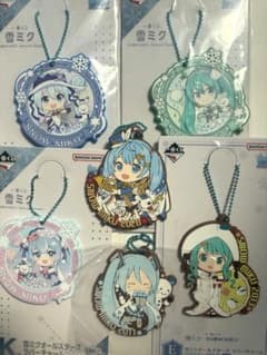 初音ミク　雪ミク　一番くじ　ラバーチャームのサムネイル