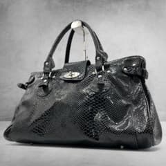 バッグ archive python embossed boston bag y2k archive python embossed boston bag y2k - メルカリ