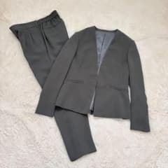 グリーンレーベルリラクシング パンツスーツ ノーカラージャケット